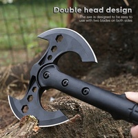 Camp Shovel Hache Scie Hache tactique multifonctionnelle Hache de survie à double lame du diable