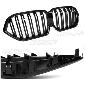 สำหรับ BMW X6 G06 X6M 2020 2021 2022 กระจังหน้ารถยนต์ กระจังคู่ทรงสปอร์ต แบบเส้นคู่ สีดำเงา อุปกรณ์ตกแต่งรถยนต์ - Product Image 3