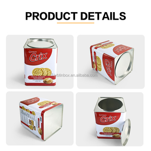 JYB - Caja <span class=keywords><strong>de</strong></span> Metal Cuadrada Resistente para Regalos Familiares, Recipiente Hermético <span class=keywords><strong>de</strong></span> Gran Capacidad para Galletas, <span class=keywords><strong>Dulces</strong></span> y Otros Productos - Product Image 5