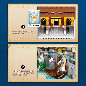 Reobrix 66006 Château du <span class=keywords><strong>Roi</strong></span> <span class=keywords><strong>Lion</strong></span> de la Ville Médiévale, Modèle en Briques MOC 2722 pièces, Blocs de Construction Vue sur la Ville, Jouets pour Enfants - Product Image 4
