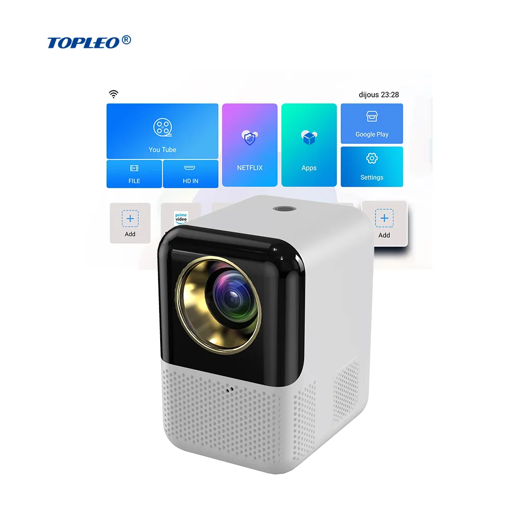 Topleo smart Projector 3d display with wifi video 3d android F10 short focus imaging 4k mini projector