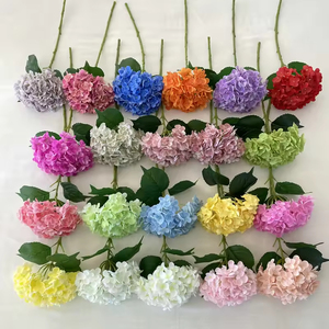 โปรโมชั่นลดราคา ดอกไฮเดรนเยียยางนิ่มเหมือนจริง ตกแต่งบ้าน จัดดอกไม้ DIY สำหรับงานแต่งงาน - Product Image 4
