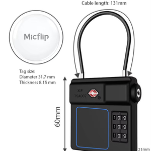 Candado Mecánico Sinovo con Rastreador GPS Global <span class=keywords><strong>TSA007</strong></span> Compatible con Apple Find My y Android para Maletas - Product Image 1