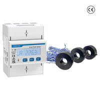 Medidor de energía digital inteligente trifásico YADA YDS60-C24 con pantalla LCD, RS485 Modbus y CT 250A/50mA para inversores solares fotovoltaicos