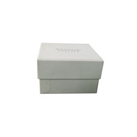 Boîte cadeau rigide blanche personnalisée en deux parties avec base imprimée, emballage haut de gamme pour invitations de mariage, cadeaux de luxe et papeterie