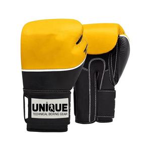 Vente en gros Gants de boxe en cuir de vachette véritable OEM Logo imprimé personnalisé Équipement de gymnastique lacé confortable pour adultes 16oz Arts martiaux - Product Image 1