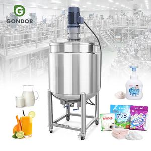 Aseptic Jacketed Heatable 316 Stainless Steel <b>Tomato</b> Paste Shampoo Heating and Mix Mixing Tank 100l 300l 300 Liter 500l - Product Image 1