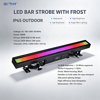 Barres LED IP65 500W avec fixation Omega et Strobe LED de scène étanche RDM DMX à effet Wash et Frost électrique