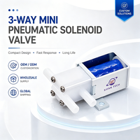 Vanne solénoïde pneumatique à pression négative 3 voies en micro-plastique OEM personnalisée 480 mmHg DC 12V 24V pour tire-lait et instrument de beauté