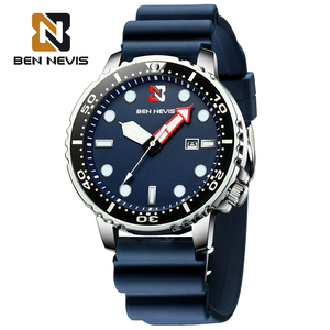 Montre à quartz pour homme Benewave, alliage, silicone, résistante à l'eau 30M, style sport et loisirs, verte, pour un look décontracté et tendance - Product Image 2