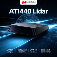 Sensor Lidar Otomotif HESAI AT1440 1440 Saluran Ultra HD Jangkauan 300m Resolusi Sudut 0,02 Derajat L3 L4 untuk Mengemudi Otomatis