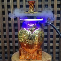 Accessoires pour chicha arabes, lumière d'ambiance, plastique rechargeable, télécommande, chicha à LED