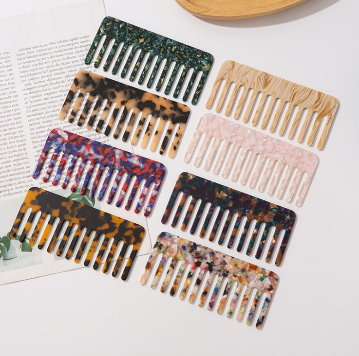 High End OED ODM CUSTOM LOGO acetate hair combs hair salon curls beauty tools combs for women girls