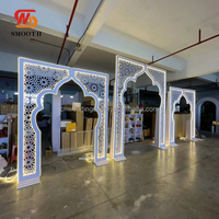 Arche de mariage en acrylique de style islamique (ou maure) ZKAI Royal Holy Moroccan, décoration de fond lumineux