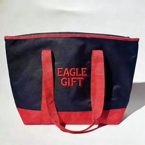 Wholesale Logo Printed Custom Recycled Foldable Grocery Bag Nonwoven Shopping Bags for <b>Supermarket</b> - Product Image 3