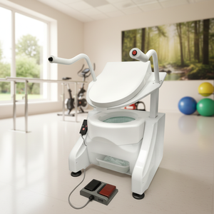 Rehausseur de siège de toilette avec poignée de verrouillage, équipement de sécurité pour la salle de bain pour personnes handicapées - Product Image 1