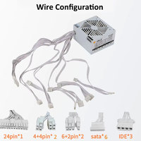 Alimentation PC de haute qualité 750W à double processeur, silencieuse, noire, ventilateur 120mm, alimentation PC de jeu ATX pour ordinateur de bureau