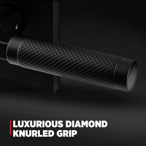 Poignée de porte carrée moderne en alliage de zinc, design épuré, contrôle tactile, durable, antirouille, noir mat/brossé, best-seller - Product Image 2