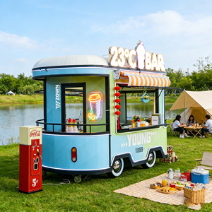 Factory Direct OEM ODM Food Cart Multifunctional Mobile Concession Cart with <b>Canopy</b> for Commercial Catering - Product Image 1