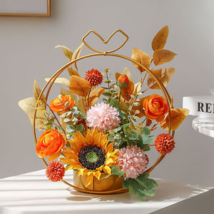 Accesorios de Decoración para Mesa de Boda de Lujo, Florero Dorado Resistente y Económico, Soporte de Metal para Flores - Product Image 1