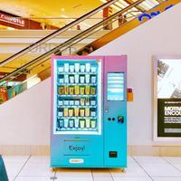 Aliments sains produits frais ascenseur distributeur automatique tactile carte de crédit convoyeur à bande salade fruits oeufs verre eau SDK fonction