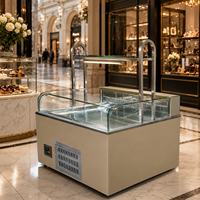 Petite vitrine réfrigérée pour boulangerie, à température unique, refroidissement par air, pour la présentation de sandwichs et de gâteaux, idéale pour les petits espaces