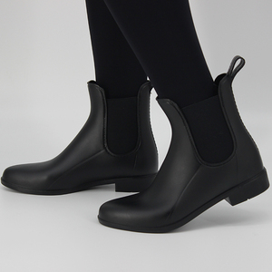 YL106 Stivali da Pioggia in PVC per <span class=keywords><strong>Donna</strong></span>, Impermeabili e Antiscivolo, Neri, alla Moda, per Uso Esterno - Product Image 4