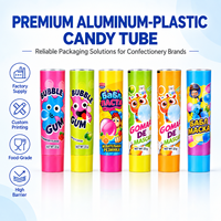 Tabung Kemasan Permen Plastik Aluminium Custom Cetak UV Wadah Selai Tutup Ulir 12.7-35mm Kemasan Hadiah Food Grade
