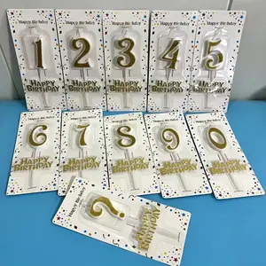 Wholesale Custom Packing High Quality Glitter Number Birthday Candles