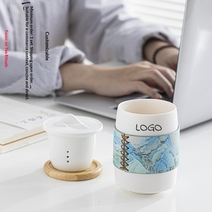 Taza de Cerámica para Preparar Té con Tapa y Filtro, Separador de Té y Agua, Caja de Regalo, Nuevo Estilo Chino, Inspirado en Ríos, para Maestros y Padres - Product Image 2
