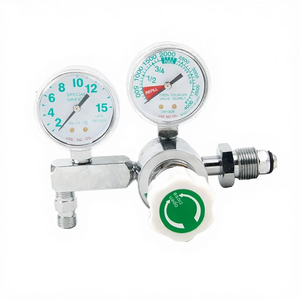 Régulateur de débit et de pression pour bouteille d'oxygène médical CGA992 double jauge, durable - Product Image 2