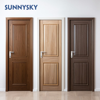 Sunnysky Portes traditionnelles en bois massif MDF Porte intérieure en mélamine de qualité supérieure insonorisée pour portes de maison
