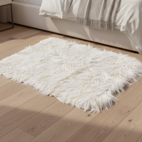 Échantillon de fourrures de chèvre en gros de l'usine, tapis en peau de chèvre naturelle