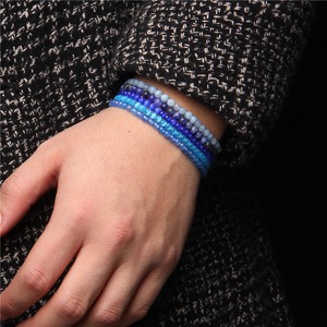 Gran oferta, regalo de joyería de piedra Natural de 4mm, pulseras <span class=keywords><strong>el</strong></span>ásticas con cuentas de piedras preciosas curativas de cristal genuino hechas a mano, Pulseras al por mayor - Product Image 3
