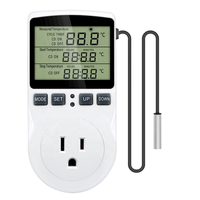Termostato Multifunción con Pantalla LCD, Enchufe Digital, Controlador de Temperatura para Invernadero y Refrigerador
