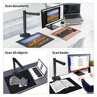 Scanner de documents CZUR Shine Ultra Pro 24MP, caméra portable USB, A3, hauteur réglable, DPI max 440, compatible Windows et Mac, stock disponible, garantie 1 an