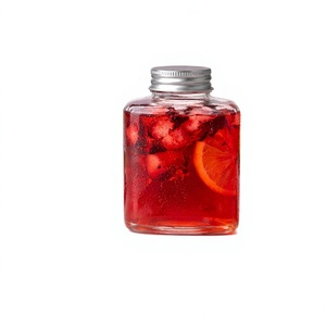 TINH DIEU VIETNAM PLASTIC V500-3315 500ml Clear Square <b>Glass</b> Jar Aluminum Cap Eco-Friendly Leakproof <b>Packaging</b> for Beverages - Product Image 1