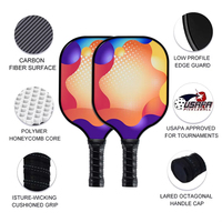 Raquette de pickleball en fibre de carbone JUNYE Pro 3k Honeycomb 16mm thermoformée, logo personnalisé OEM ODM, approuvée USAPA, vente en gros