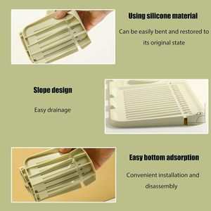 Tappetino in Silicone di alta qualità ad asciugatura rapida per <span class=keywords><strong>lavello</strong></span> da <span class=keywords><strong>cucina</strong></span> paraspruzzi con vassoio protettivo per lavelli in pietra - Product Image 4