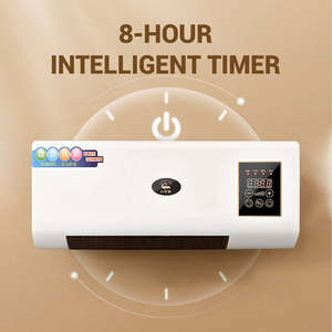 Ventilateur de chauffage et radiateur mural double usage 1800W PTC en plastique, télécommandé, pour usage domestique - Product Image 2