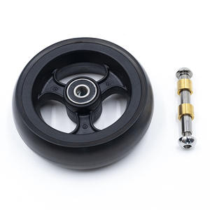 4-Zoll Kunststoff-Vorderrad mit Feststellschrauben-Set für Rollstuhl-Rehabilitationstherapie (3''/5'') - Product Image 1