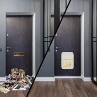 Organisateur de courrier mural noir de haute qualité pour boîte aux lettres, support de courrier personnalisé pour porte, organisateur de sacs pour courrier intérieur à ressort