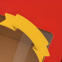 Boîte à fruits rouge personnalisée avec fenêtre transparente, emballage en carton ondulé
