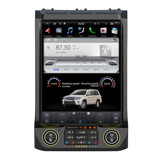 New Upgrade 13inch Tesla Vertical Screen Android 12 Automotive Navigation Audio Radio for  Ford
