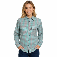 Chemise de travail pour femmes FRC NFPA2112 ENISO11612 CAT2, couleur personnalisée, chemise de travail protectrice pour femmes, uniforme de travail résistant au feu