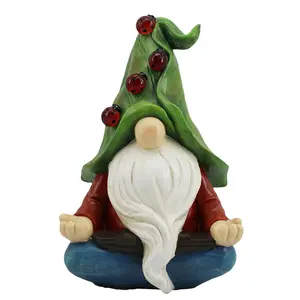 Meditation elf dwarf statue solar dwarf spirit sculpture resin ornaments garden courtyard lawn decoration furnishing wholesales