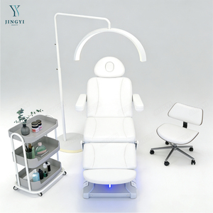 모던 럭셔리 화이트 곡선형 속눈썹 의자 침대 뷰티 침대 전동 스파 장비 마사지 침대 맞춤형 속눈썹 연장 침대 (살롱용) - Product Image 6