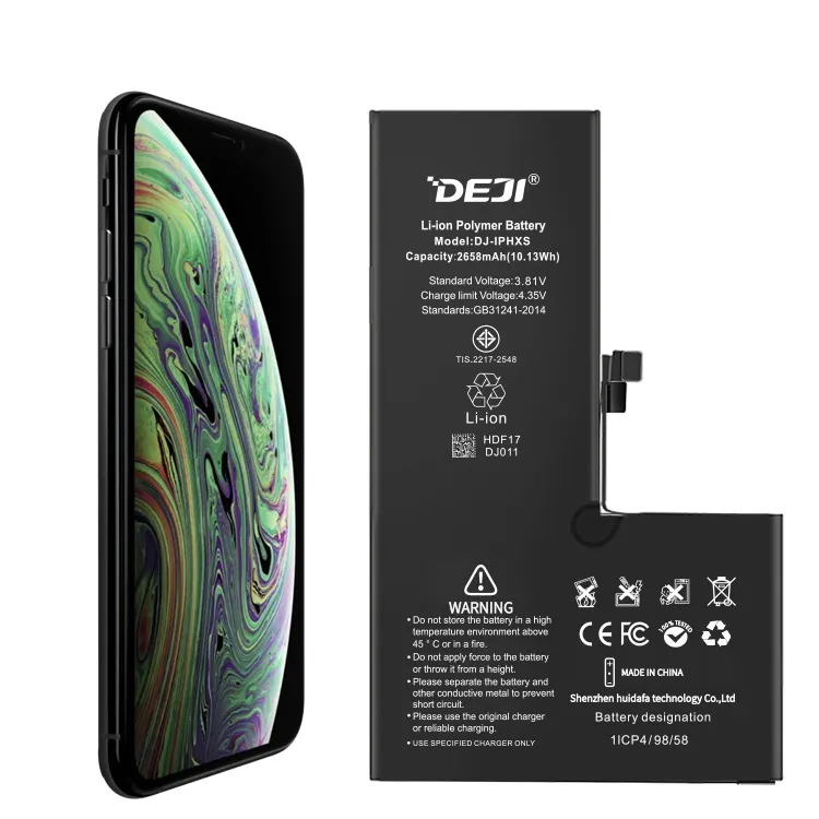 CE FCC ROHS PSE MSDS DEJI Cell Phone battery for iPhone XS