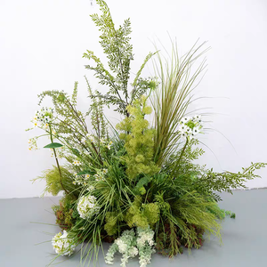 Decorazioni Floreali per Matrimoni, Tappeto Verde Artificiale per Esterni, Fiori per Corridoio, Centrotavola Bianchi, Composizioni Floreali - Product Image 3