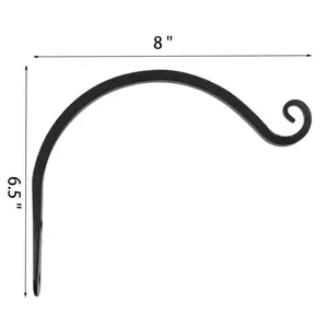 Forged iron square steel hook Premium Outdoor Hanging Bracket for Birdhouses Plant Flower Baskets Iron Wall Forging Applications